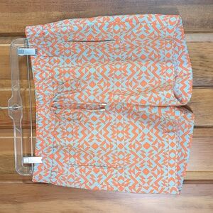 The Limited Orange and Green Patterned Shorts